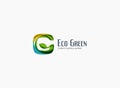 Modern G letter, green eco concept company logo