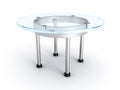 Modern galss table on a white background Royalty Free Stock Photo