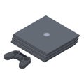 Modern game console icon, isometric style