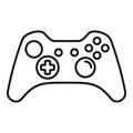 Modern gamepad icon, outline style