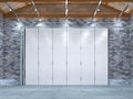 Modern garage interior with sectional gate Royalty Free Stock Photo