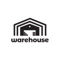 Modern garage warehouse logo design vector graphic symbol icon illustration creative idea Royalty Free Stock Photo