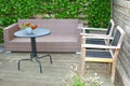 Modern garden design, lounge set for a trendy and luxury lifestyle