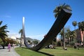 Modern garden design of Promenade du Paillon of Nice