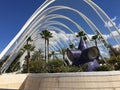 Modern garden with palm trees in Valencia, Spain