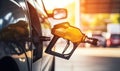 A Modern Gas Pump With a Blue Sky Background Royalty Free Stock Photo