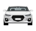 Modern generic car. Front view Royalty Free Stock Photo