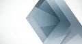 Modern geometric abstract background with layered blue-gray rhombuses on white gradient Royalty Free Stock Photo