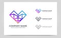 Modern geometric abstract logo design. Editable symbol Vector illustration Royalty Free Stock Photo