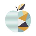 Modern Geometric Apple illustration.