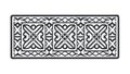 Modern Geometric Border Pattern in Contrasting Black and White, vector design Generative AI Royalty Free Stock Photo