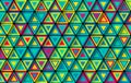 Modern geometric colorful mosaic pattern. Hipster triangular backdrop