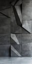 Modern Geometric Concrete Wall with Angular Patterns Royalty Free Stock Photo
