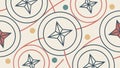 Modern geometric floral pattern star motif, elegant circular design, vector design Generative AI Royalty Free Stock Photo