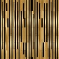 Modern Geometric Gold and Black Patterned Abstract Wall Background. Royalty Free Stock Photo