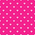 MODERN GEOMETRIC GRID SEAMLESS VECTOR PATTER. DOTS SQUARE IN HEART. LOVE VALENTINES DAY BACKGROUND Royalty Free Stock Photo