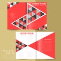 Modern geometric half fold brochure