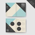 Modern geometric half-fold brochure