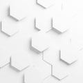 Modern geometric hexagon pattern abstract texture with subtle shadows and depth minimalist design Royalty Free Stock Photo