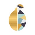 Modern Geometric Lemon illustration. Modern Fruit poster.