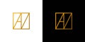 Modern and geometric AN logo design Royalty Free Stock Photo