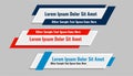 Modern geometric lower third banners set design