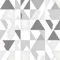 Modern geometric pattern with gray and white triangles Royalty Free Stock Photo