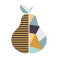 Modern Geometric Pear illustration.