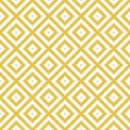 Modern geometric rhombus seamless pattern. Repetitive vector design in yellow and white Royalty Free Stock Photo