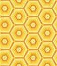 Modern geometric seamless pattern of brown, orange and yellow colors Royalty Free Stock Photo