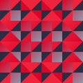 Modern Geometric Seamless Pattern with Red and Navy Triangles Royalty Free Stock Photo