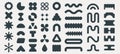 Modern geometric shapes. Minimalist abstract figures, brutalist 3D basic shapes and lines, minimal modern simple forms