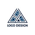 Modern Geometric Triangle Logo Design Royalty Free Stock Photo