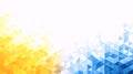 Modern Geometric Triangle Pattern with Yellow and Blue Gradient Royalty Free Stock Photo