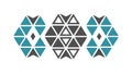 Modern Geometric Triangular Pattern, Dynamic Abstract Hex Design, vector design Generative AI Royalty Free Stock Photo