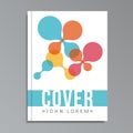 Modern geometrical cover template for book, brochure with metaballs