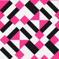 Modern Geometrical texture on white backgroun. created pink and black colorist elements style with minimalist template, vector ,