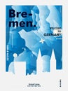 Germany Bremen skyline city gradient vector poster Royalty Free Stock Photo