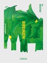 Germany Bremen skyline city gradient vector poster