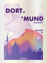 Germany Dortmund skyline city gradient vector poster