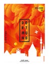 Germany Dortmund skyline city gradient vector poster