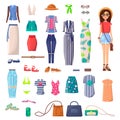 Modern Young girl with Big Summer Outfits Set