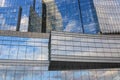 Modern Glass Building In Abstract View in Boston, Massachusetts Royalty Free Stock Photo