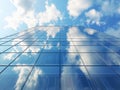 Modern Glass Building Facade Reflecting Sky Royalty Free Stock Photo