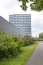 Modern Glass Building surrounded by trees