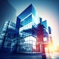 Modern Glass Business Building. Generative AI Royalty Free Stock Photo