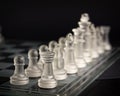 Modern Glass Chess Set Royalty Free Stock Photo