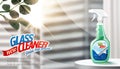 Modern glass cleaner ad banner