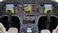 Modern glass cockpit airplane Royalty Free Stock Photo