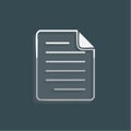 Modern Glass Document Icon with Shadow Royalty Free Stock Photo